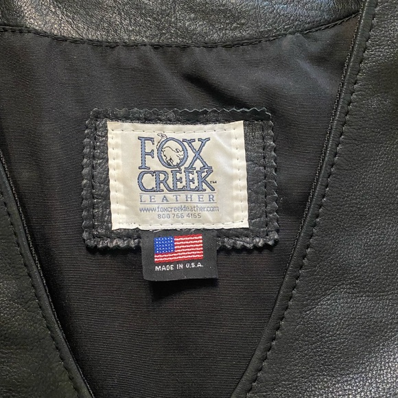 Fox Creek Vintage Womens Motorcycle Vest medium Leather Laced Sides Snap Frnt - Picture 4 of 15